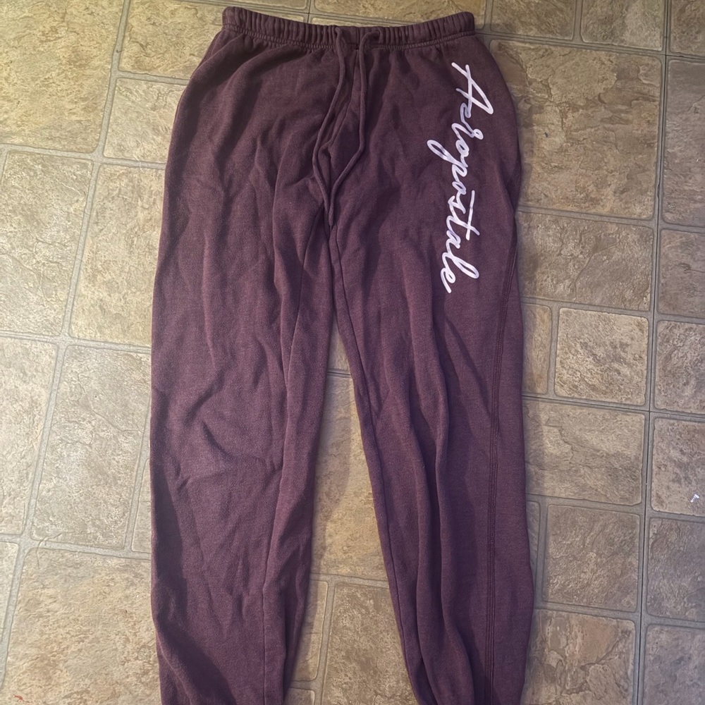 Maroon Joggers with White Script